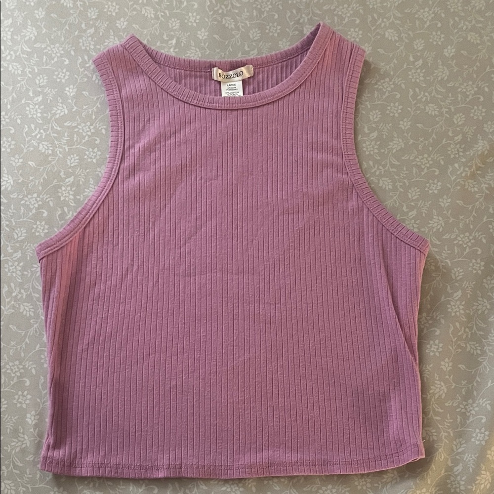 Brandy Melville Lavender Ribbed Tank Top